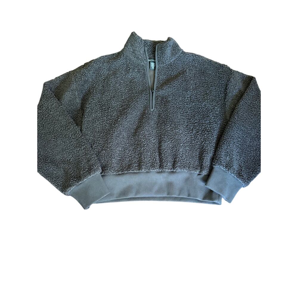 Athleta in the clouds sherpa 1/4 zip XS brown